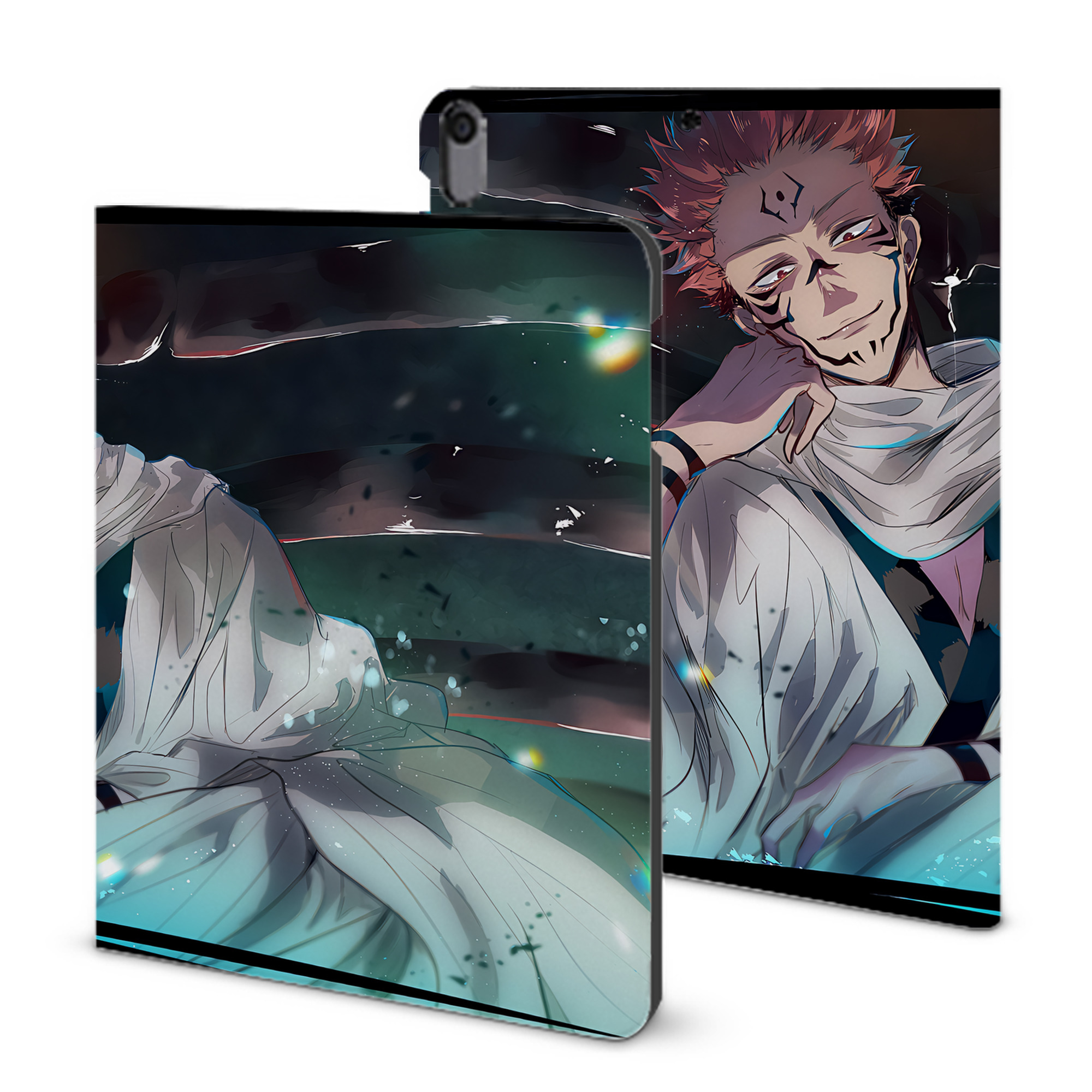 （画像用） 呪術廻戦 Jujutsu Kaisen IPad ケース ブック型 PUレザー TPU 耐衝撃 軽量 薄型 ペン収納なし 全面保護 IPad 各モデル対応